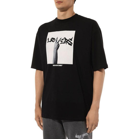 Diego Venturino Black Cotton T-Shirt DI-15876-M