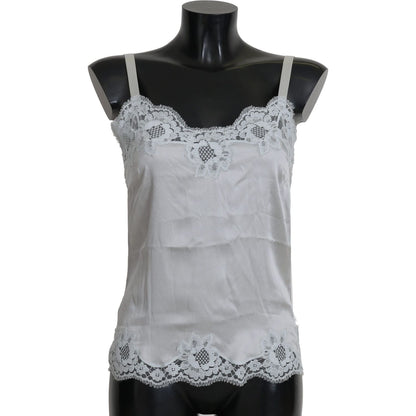 Dolce & Gabbana Green Silk Lace Dress Chemisole Lingerie