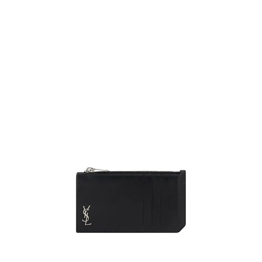 Saint Laurent Black Calf Leather Bos Taurus Wallet