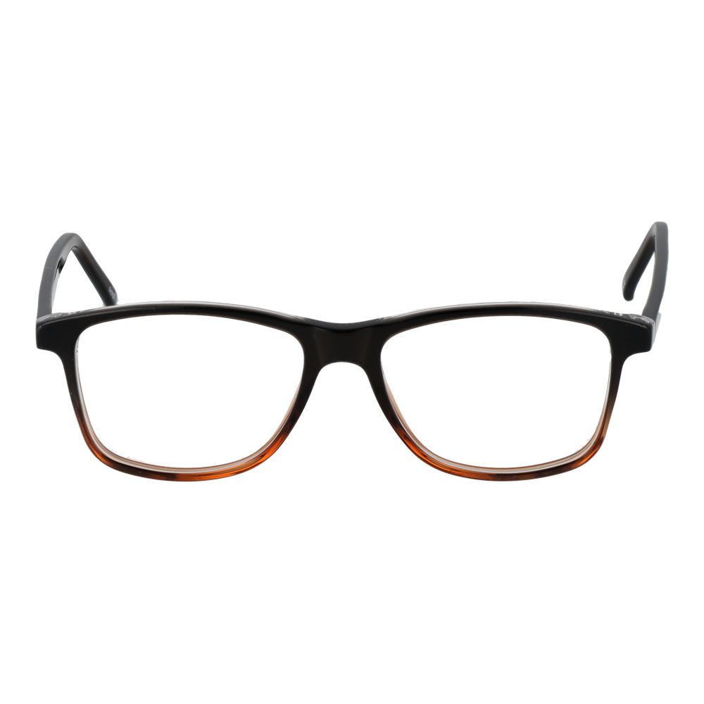 Andy Wolf Brown Unisex Glasses Frame, full-rim acetate, rectangle style, demo lenses, branded case included.