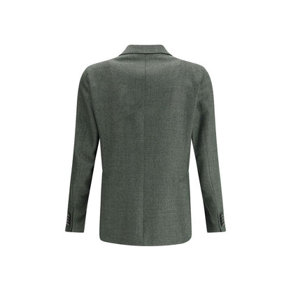 Tagliatore Green Fleece Wool Blazer