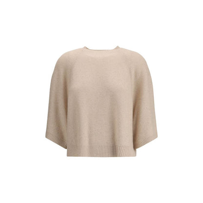 Fabiana Filippi Beige Fleece Wool Sweatshirt
