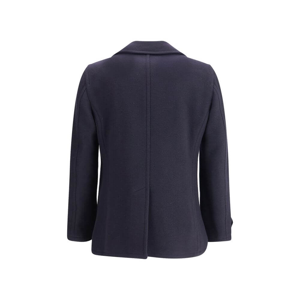 Tagliatore Blue Wool Coat