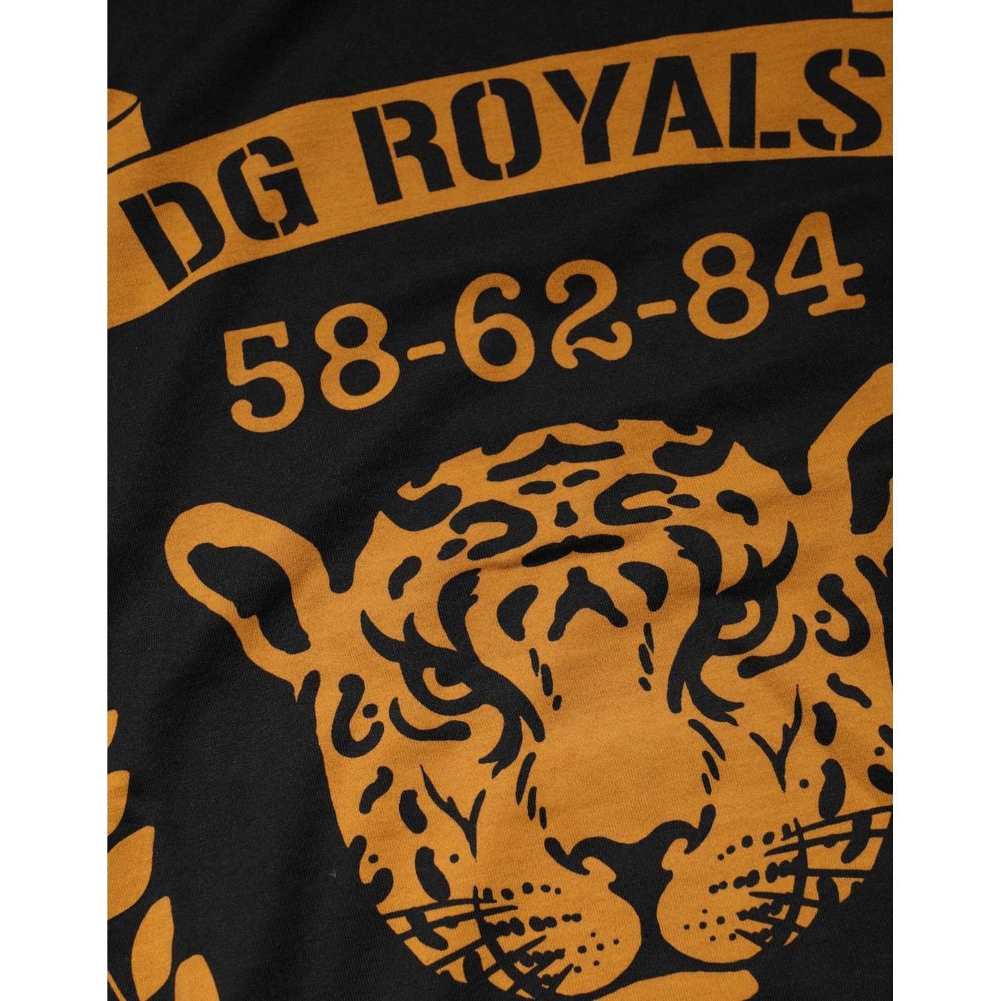 Dolce & Gabbana Black DG Royals Cotton Crew Neck T-shirt TSH91020-46