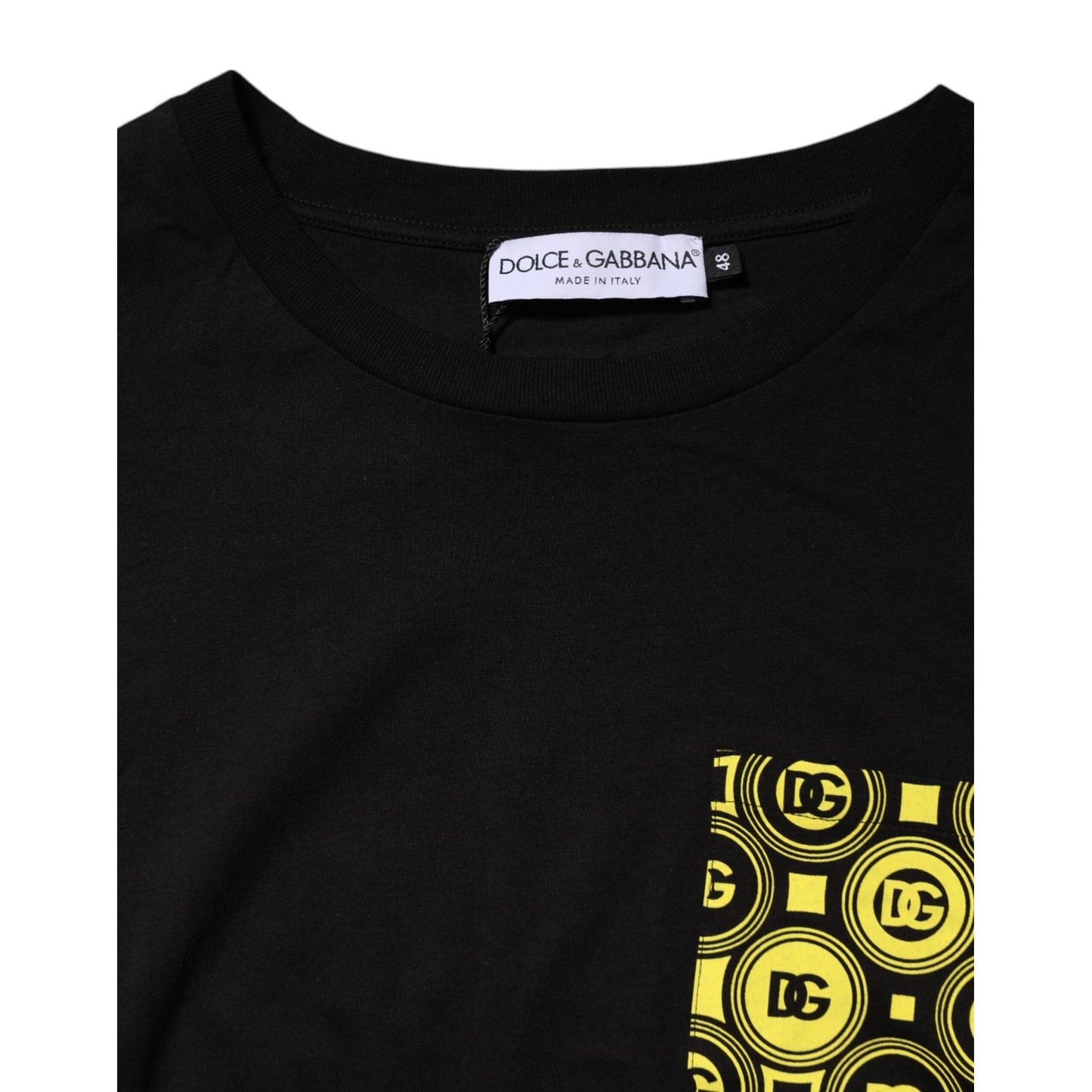 Dolce & Gabbana Black Minimalist Cotton Crew Neck T-shirt TSH91026-48