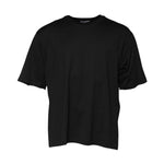 Dolce & Gabbana Black Cotton Crew Neck Short Sleeves T-shirt TSH91035-50