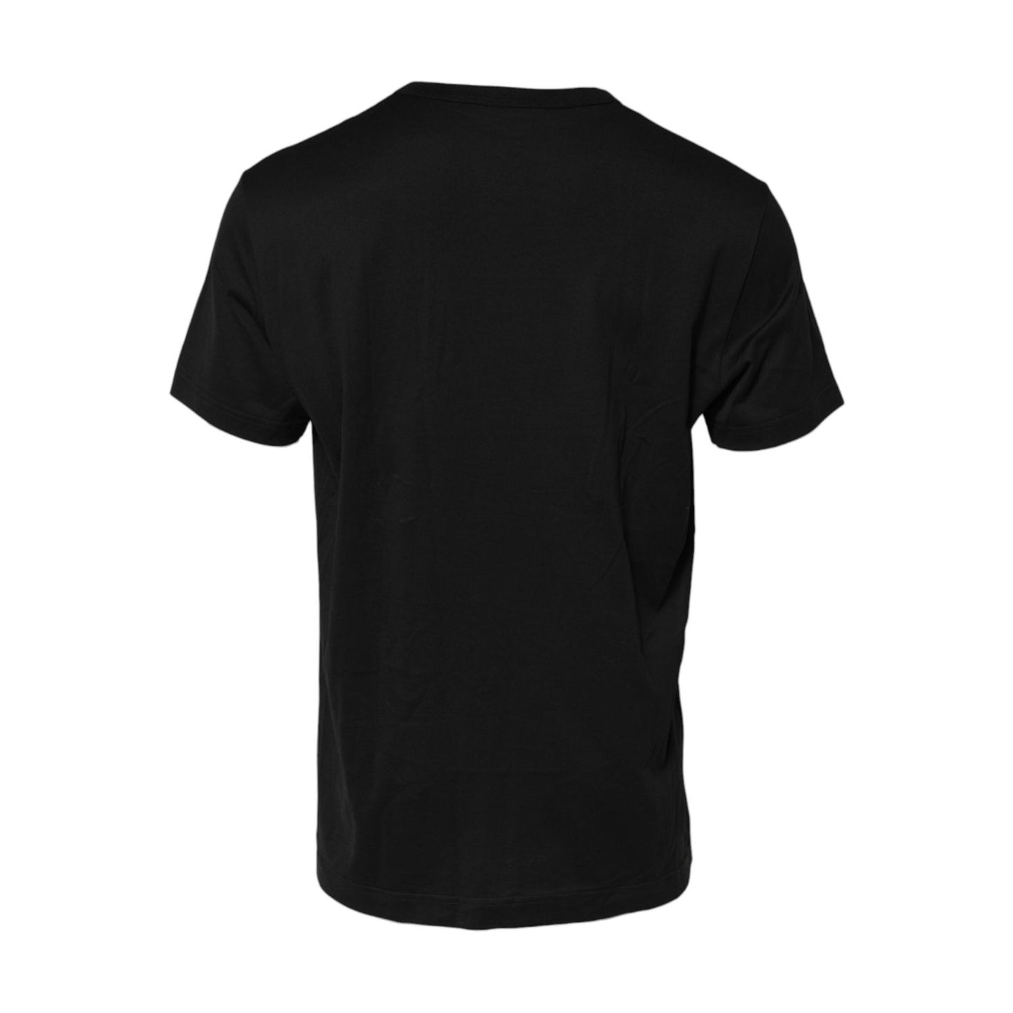 Dolce & Gabbana Black Embossed Logo Cotton Crew Neck T-shirt TSH91038-54
