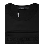 Dolce & Gabbana Black Embossed Logo Cotton Crew Neck T-shirt TSH91038-54