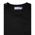 Dolce & Gabbana Black Logo Plaque Cotton Crew Neck T-shirt TSH91043-50