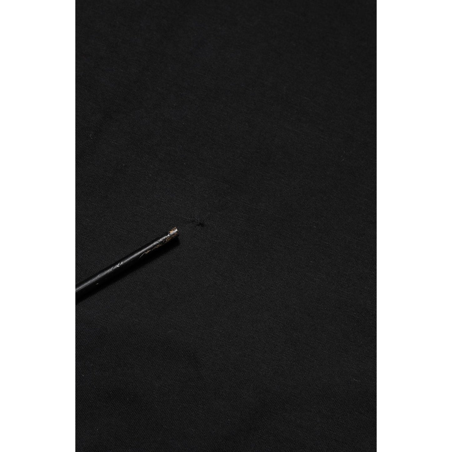 Dolce & Gabbana Black Logo Plaque Cotton Crew Neck T-shirt TSH91043-50