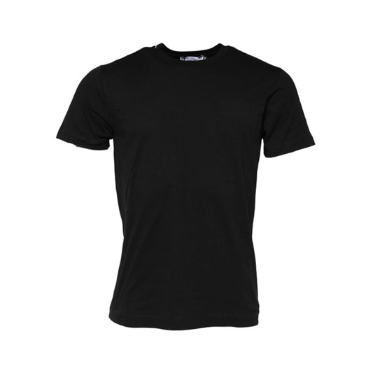 Dolce & Gabbana Black Cotton Crew Neck Short Sleeves T-shirt TSH91044-50