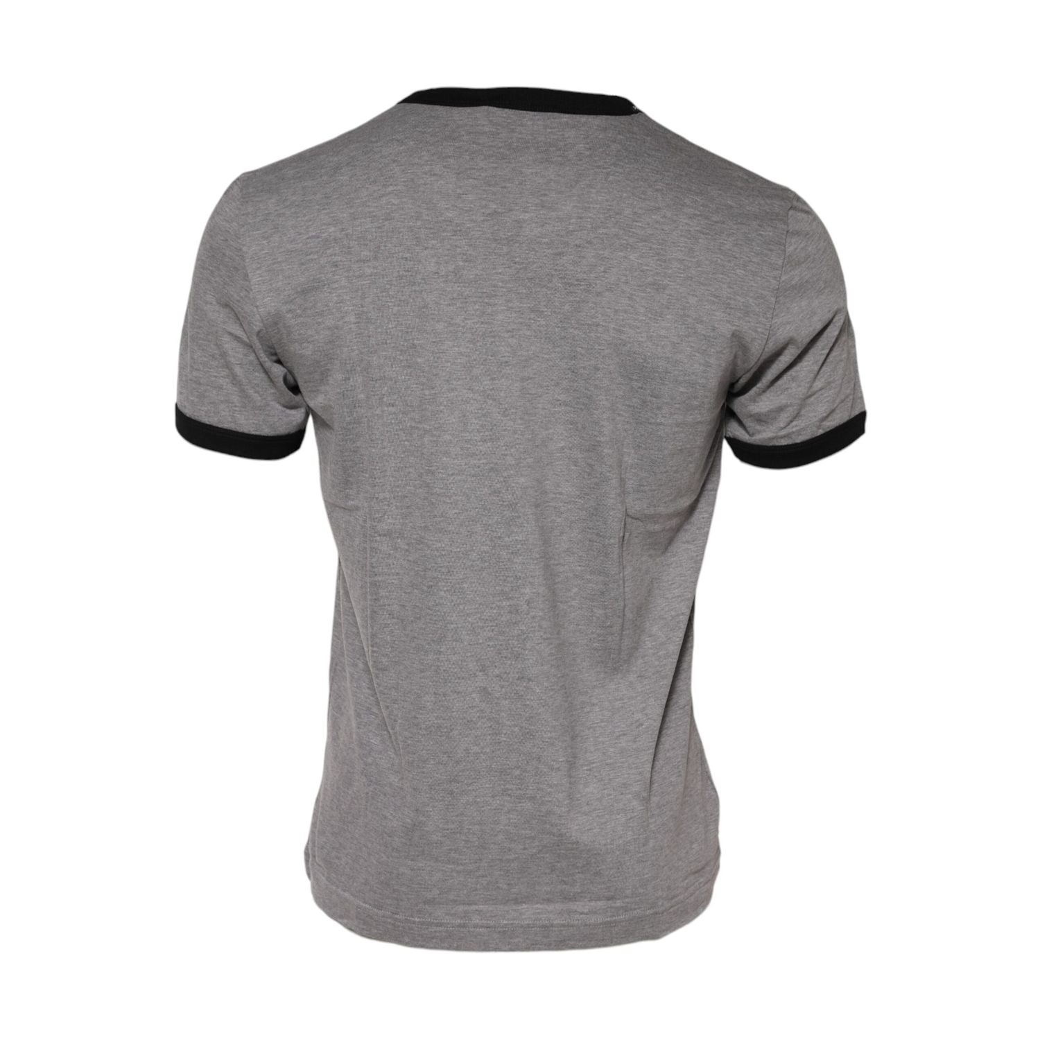 Dolce & Gabbana Gray Sacred Heart Cotton Crew Neck T-shirt