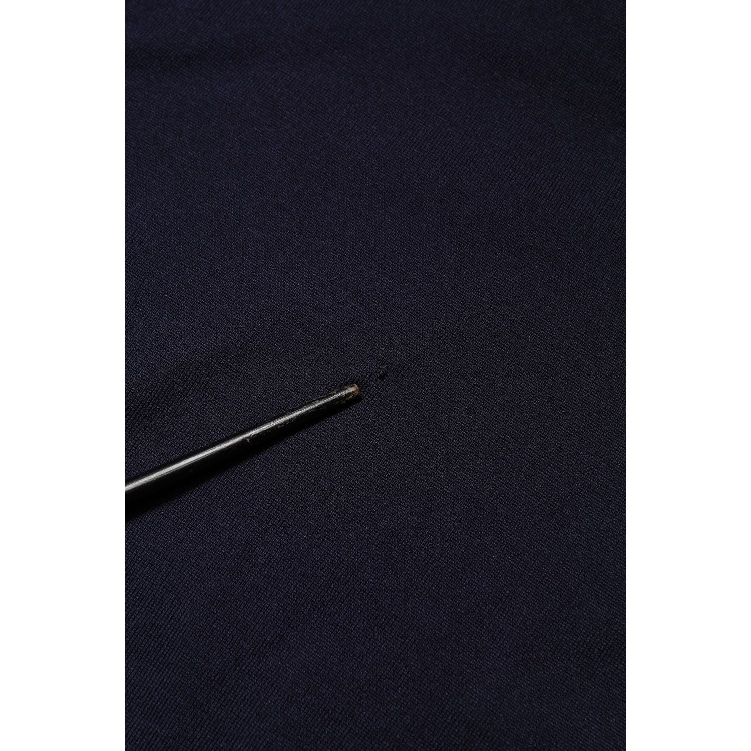 Dolce & Gabbana Dark Blue Silk Crew Neck Short Sleeves T-shirt