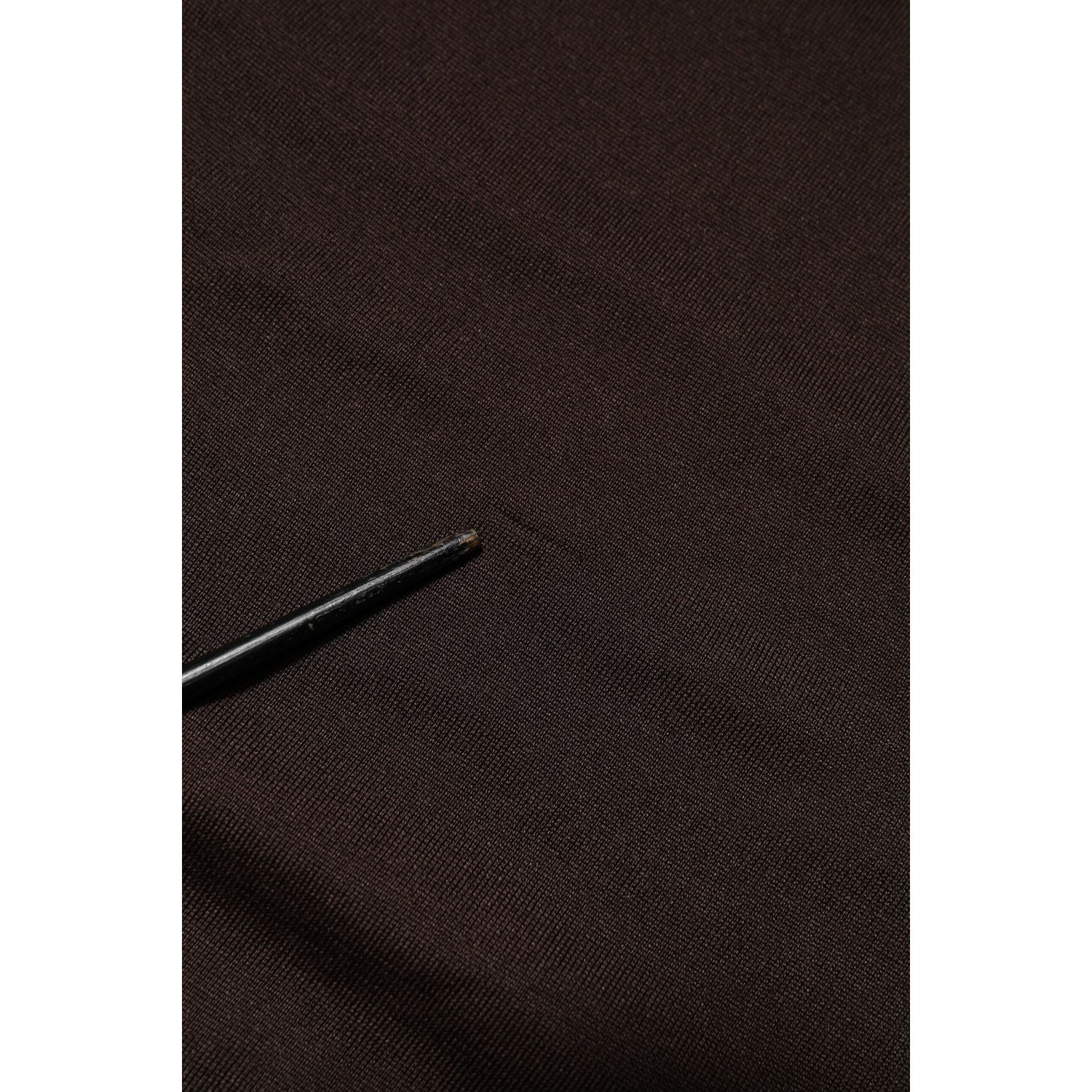 Dolce & Gabbana Brown Silk Crew Neck Short Sleeves T-shirt