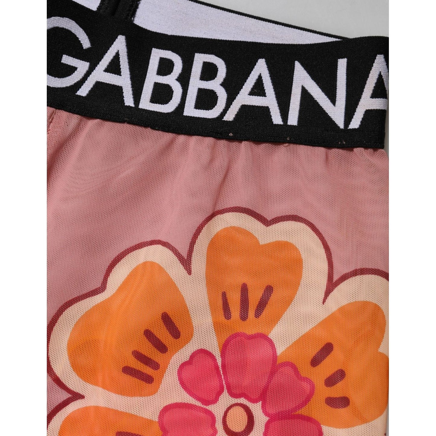 Dolce & Gabbana Pink Floral Leggings Stretch Waist Pants