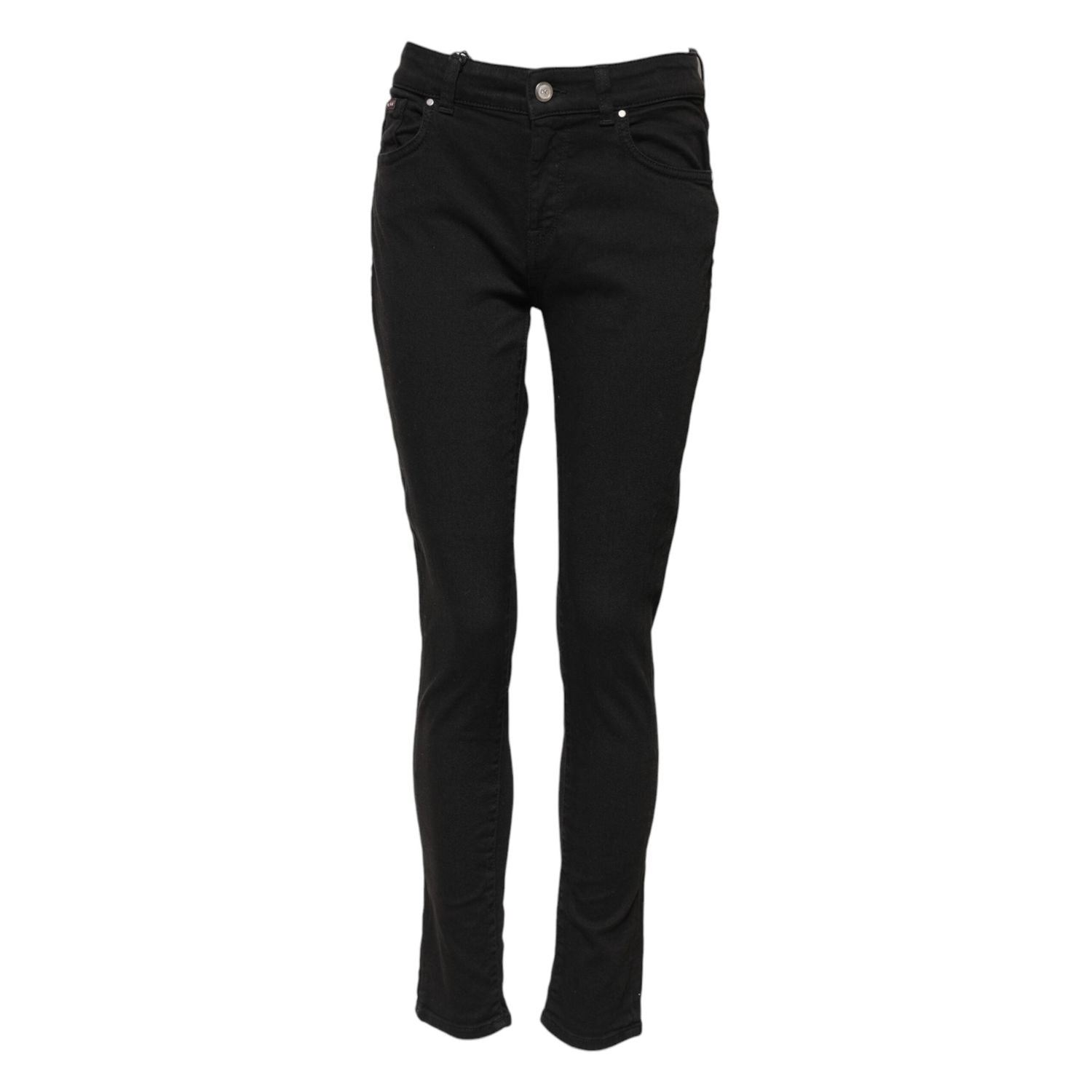 Dolce & Gabbana Black Cotton Skinny Mid Waist Denim Jeans