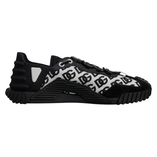Dolce & Gabbana Black Logo Lace Up Low Top NS1 Sneakers MV7209-43