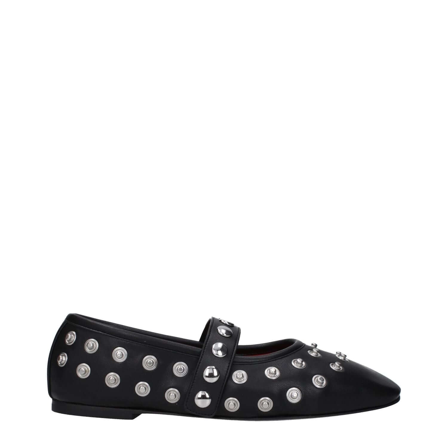 Stella McCartney Black Leather Ballet Flats