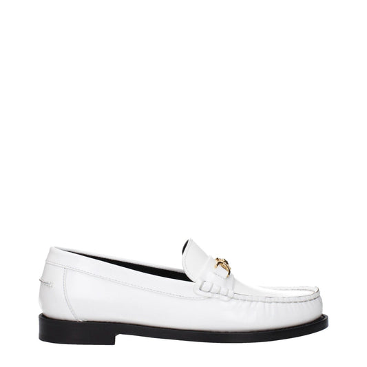 Versace White Leather Slip-On Loafers VE-15199136776457-EU36/US6