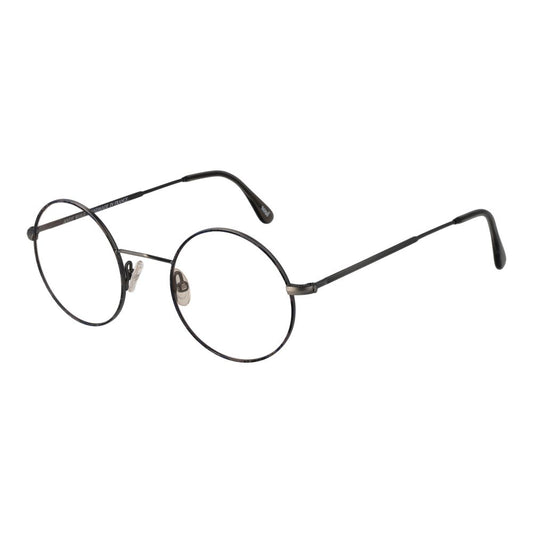 Andy Wolf Gray Unisex Glasses Frame in full-rim metal style with demo lenses, round shape, ideal for stylish looks.