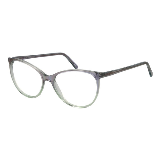 Andy Wolf Gray Unisex Glasses Frame, cat-eye style with full-rim acetate, 55mm lenses, and 140mm temples, includes branded case.