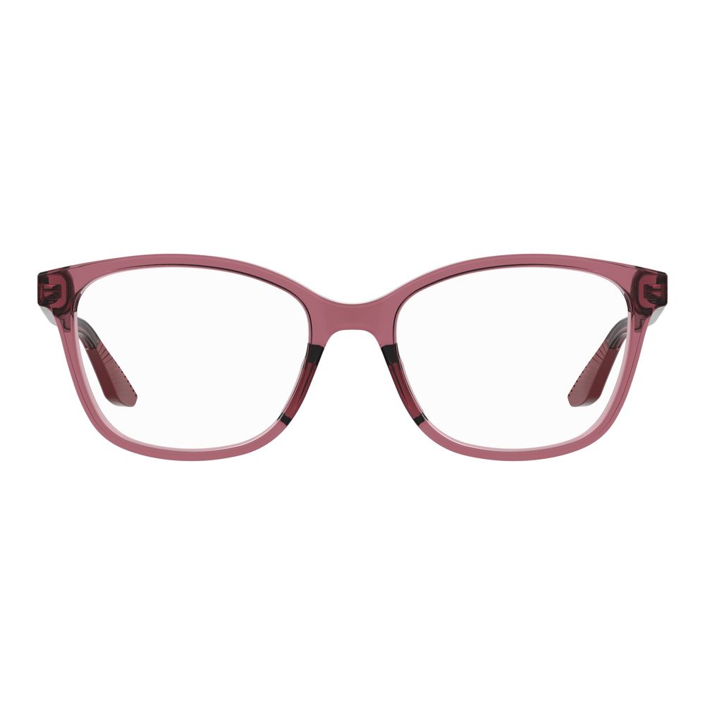 Front view of Under Armour Multicolor Acetate Frames in pink, model UA5013G3IF217, size 52/17/135 mm for women.