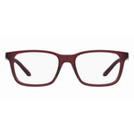 Under Armour Transparent Resin Frames in burgundy color, featuring resin material and dimensions 54/17/140 mm, designed for women.