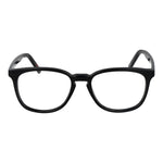 Andy Wolf Black Unisex Glasses Frame, full-rim acetate, demo lenses, perfect Panto style with branded case, 52mm width lenses, classic black.
