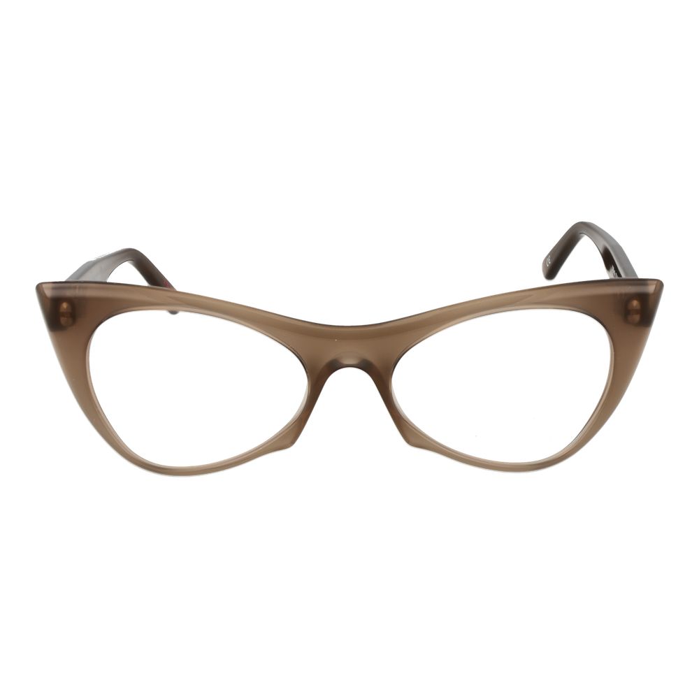 Andy Wolf Gray Unisex Glasses Frame with gray acetate cat-eye design, full-rim frame, 53mm lenses, and branded case included.