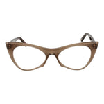 Andy Wolf Gray Unisex Glasses Frame with gray acetate cat-eye design, full-rim frame, 53mm lenses, and branded case included.