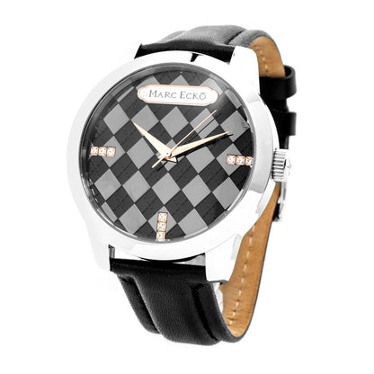 Marc Ecko Black Leather Dress Watches