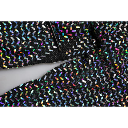 Dolce & Gabbana Multicolor Sequined Leggings Trouser Pants