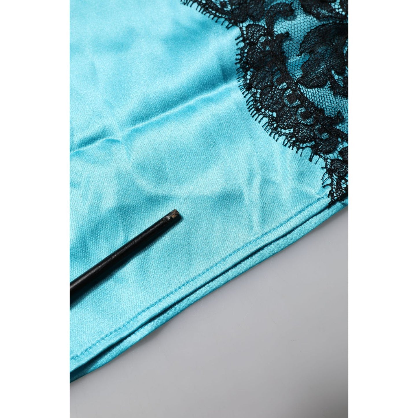 Dolce & Gabbana Blue Silk Garterized Straight Women Pajama Pants