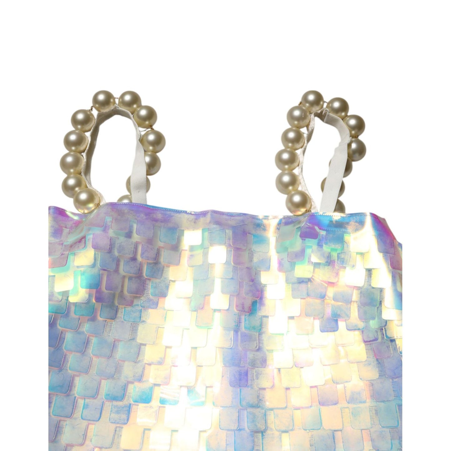 Dolce & Gabbana Multicolor Sequin Holographic Mini Dress