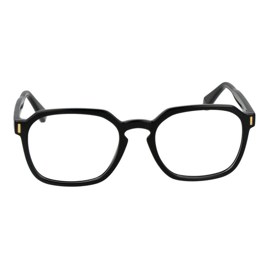 Polaroid Black Unisex Glasses Frame with full-rim square polyamide design and demo lenses, perfect for versatile style.