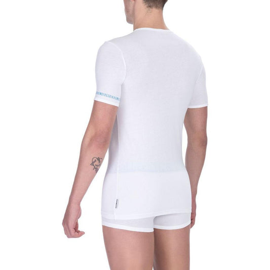 Bikkembergs White Cotton Men's T-Shirt BI-24188-S