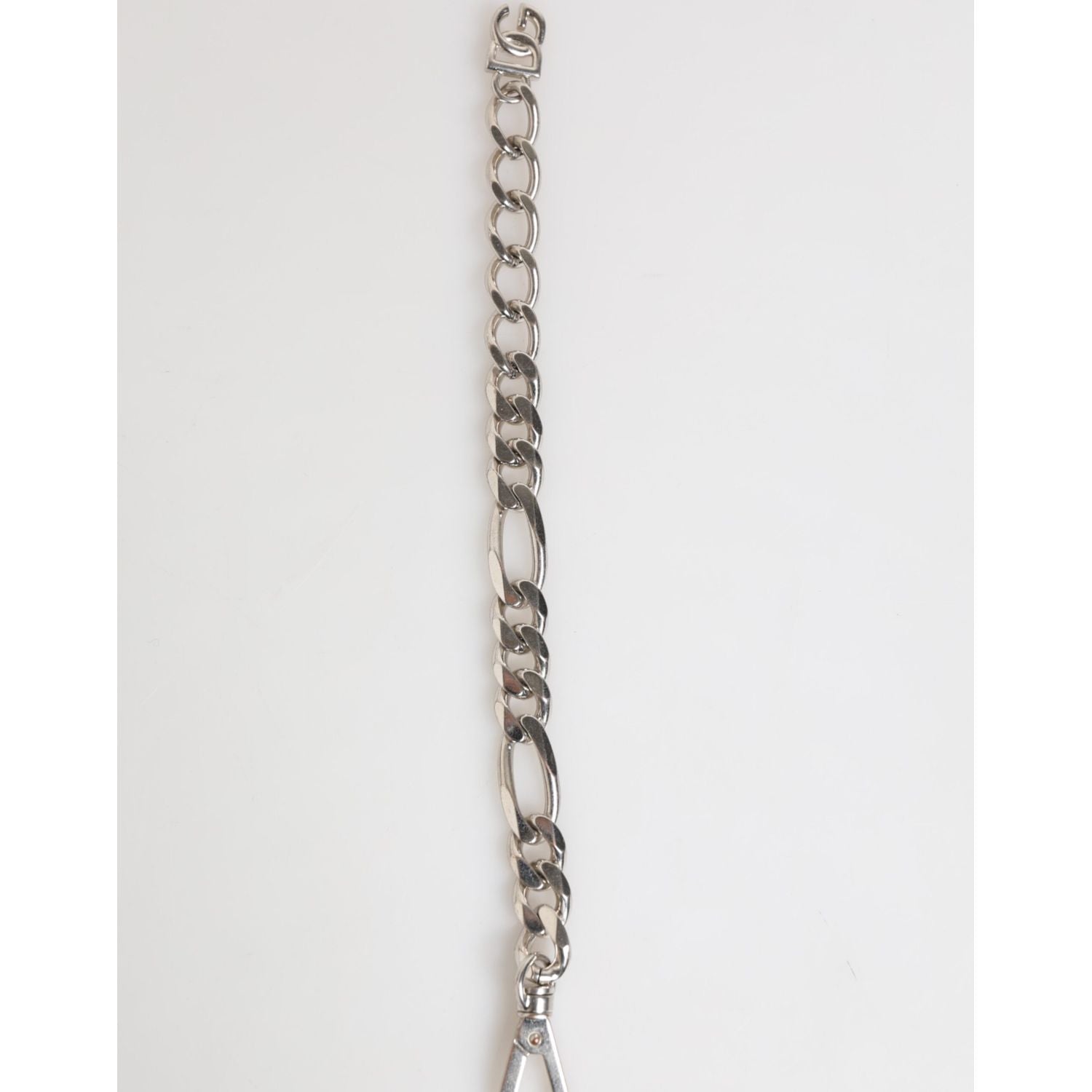 Dolce & Gabbana Silver Tone Brass Chain Lobster Clasp DG Logo Bracelet