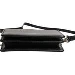 Dolce & Gabbana Black Leather Bifold Card Holder Crossbody Men Borse Bag SMY11219