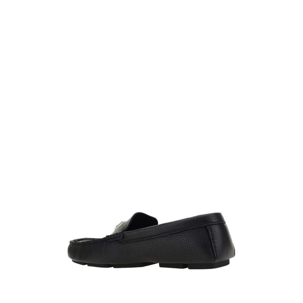Dolce & Gabbana Black Rubber Slip-On Loafers