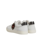 Dolce & Gabbana White Sacred Heart Men Low Top Sneakers Shoes MV8094-39