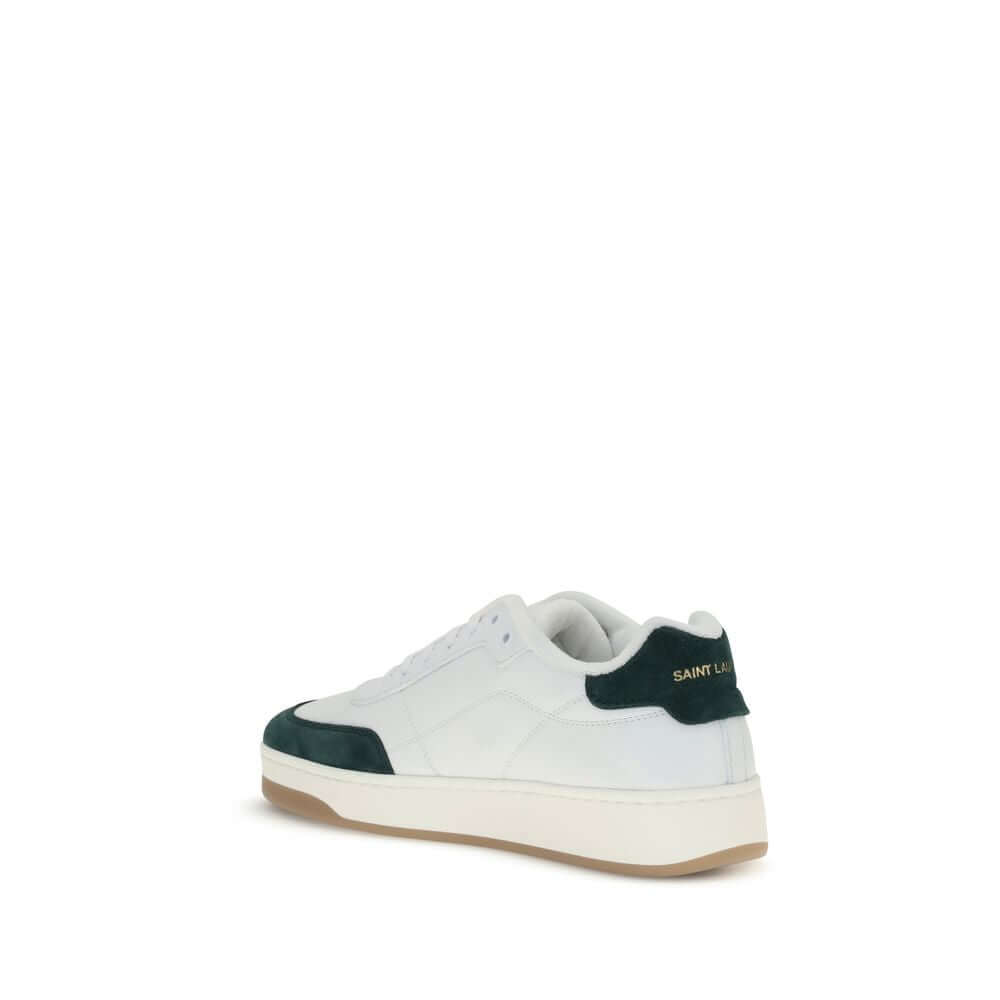 Saint Laurent White Calf Leather Bos Taurus Low Top Sneakers