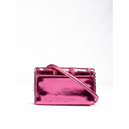 Ferrari Metal Pink GT patent leather bag with chain