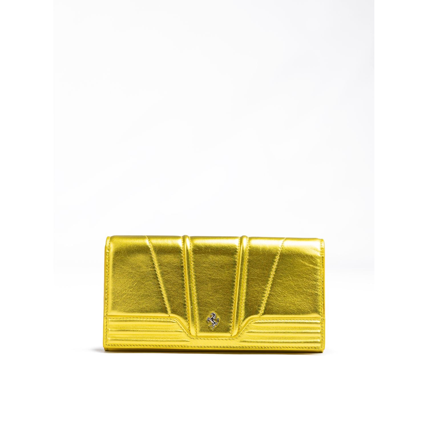 Ferrari Metal Yellow GT patent leather purse