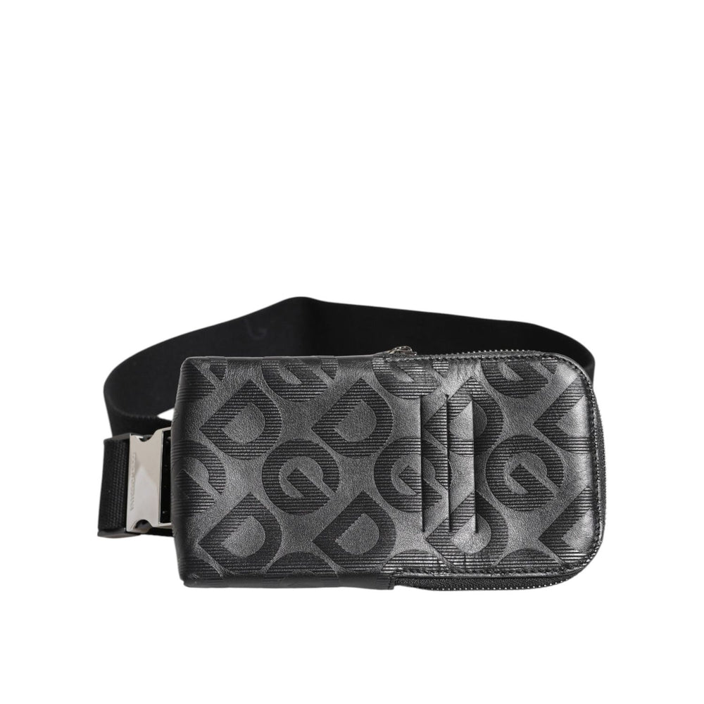 Dolce & Gabbana Gray DG Logo Mania Purse Phone Belt Waist Men Borse Bag BAG4662