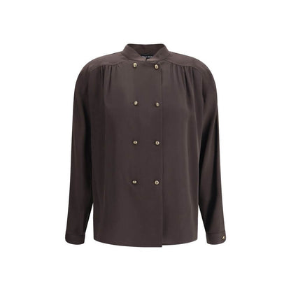 Giorgio Armani Brown Silk Shirt