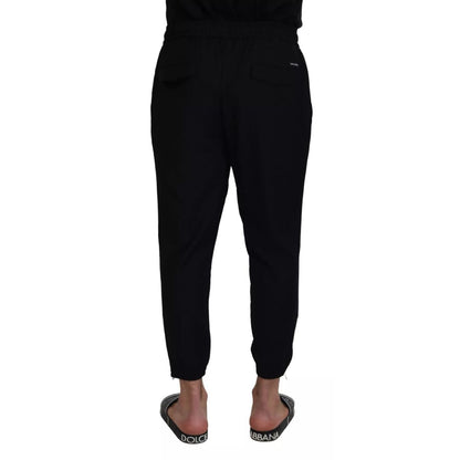 Dolce & Gabbana Black Jogger Wool Jogging Trouser