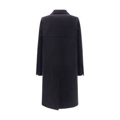 Rick Owens Black Fleece Wool Coat
