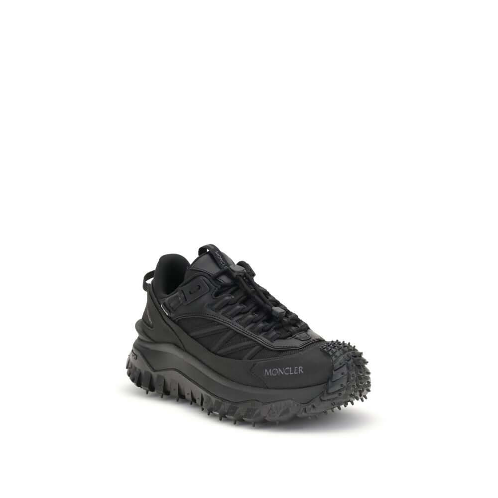 Moncler Black Calf Leather Bos Taurus Athletic Sneakers