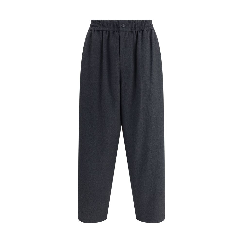 Giorgio Armani Gray Fleece Wool Casual Pants