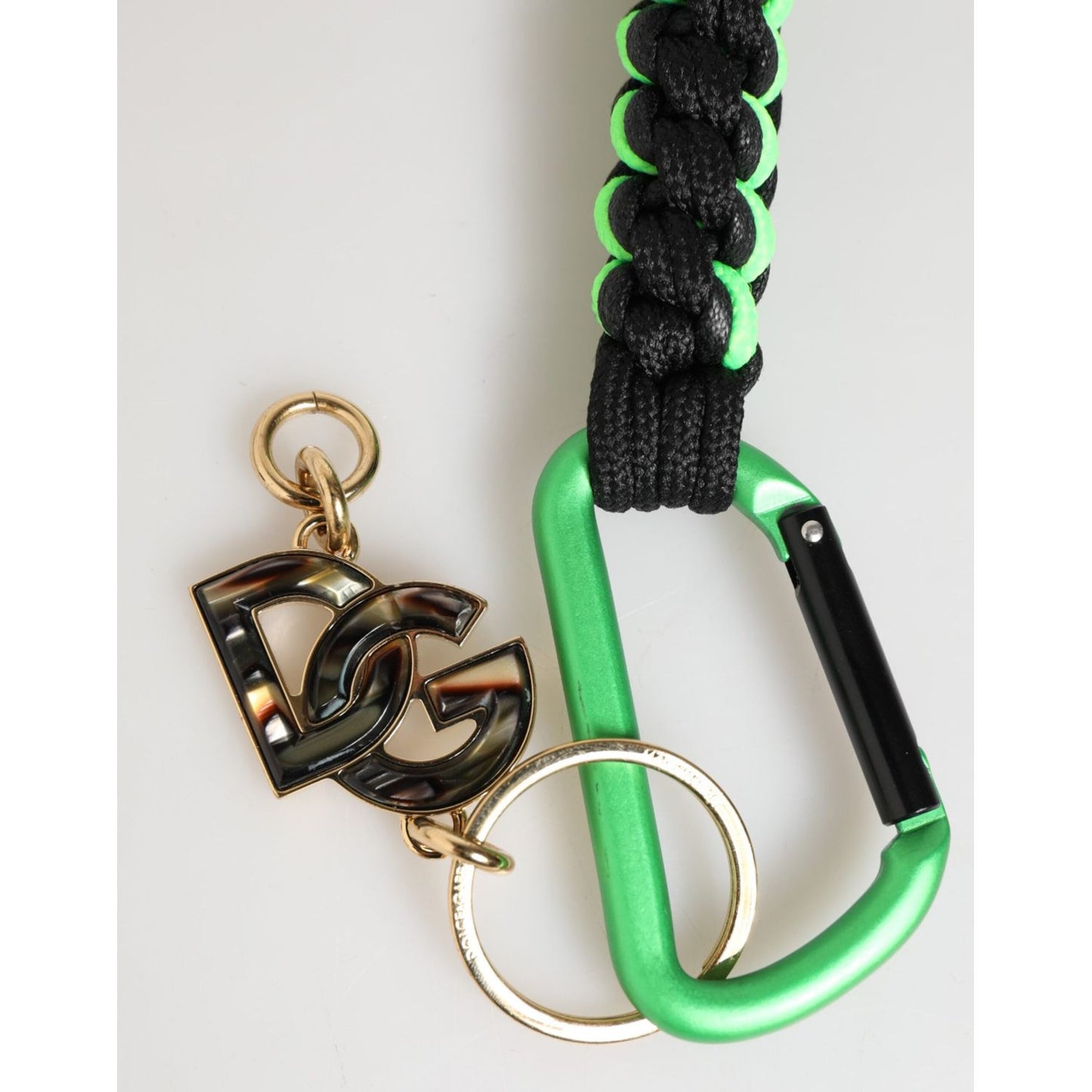 Dolce & Gabbana Multicolor Polyester Tape String DG Logo Keychain Keyring